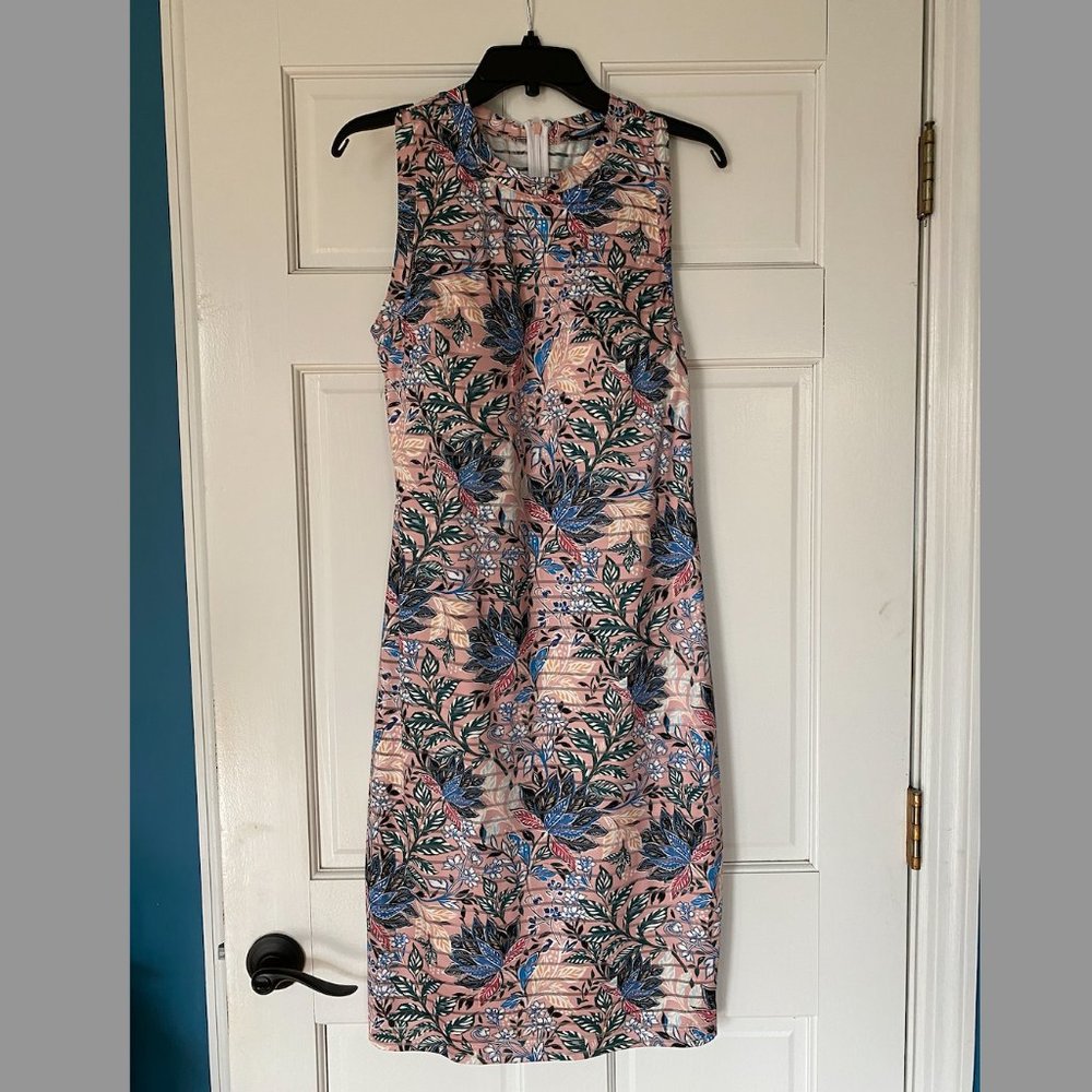 Guess Sleeveless Mock Neck Floral Mini Dress